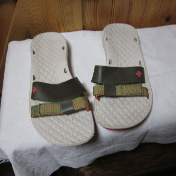 Columbia ladies sz 9 green slide water casual sandal rubber avocado green - Picture 1 of 4